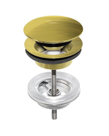 Gustavsberg Epic Push-down 1 1/4" bundventil børsted messing